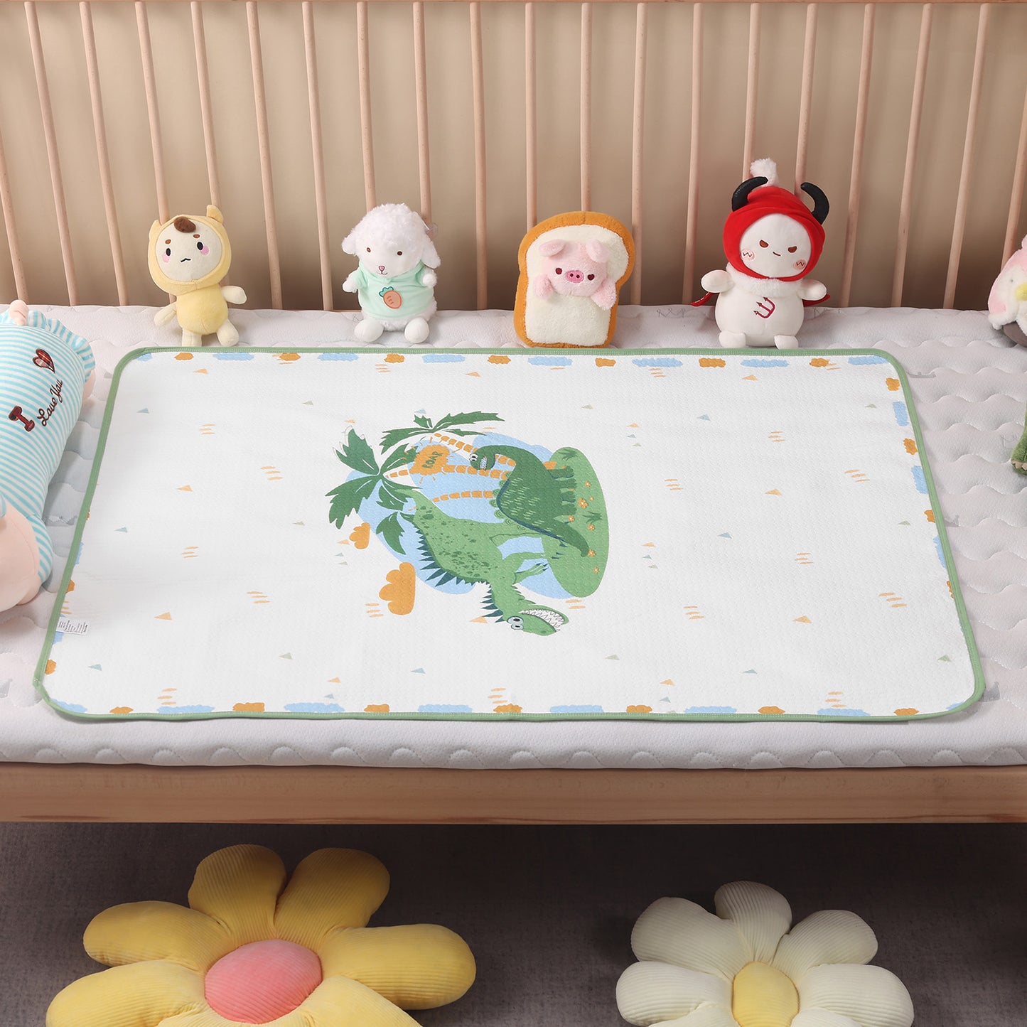 Landofgenie Adult Diaper Changing Pad 30 x 45.5 inches- Ancient Dinosaurs
