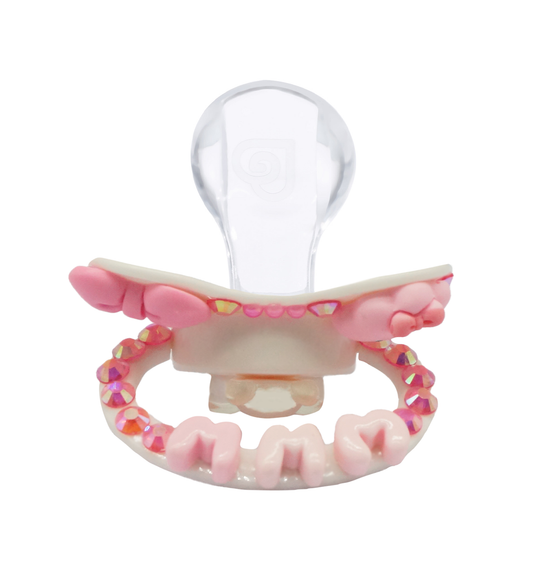 Landofgenie Adult Sized Pacifier -Pink&White DIY Paci