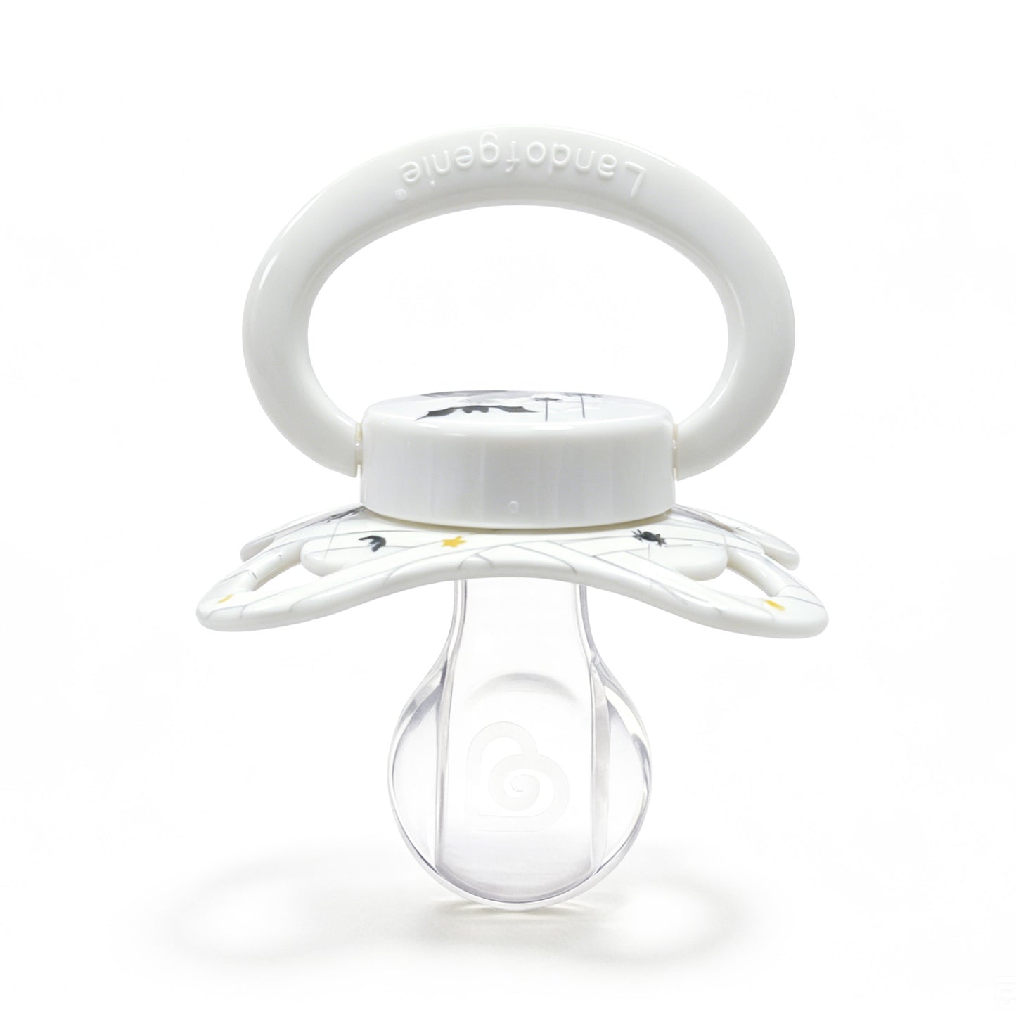 Landofgenie Adult Sized Print Pacifier - Halloween White