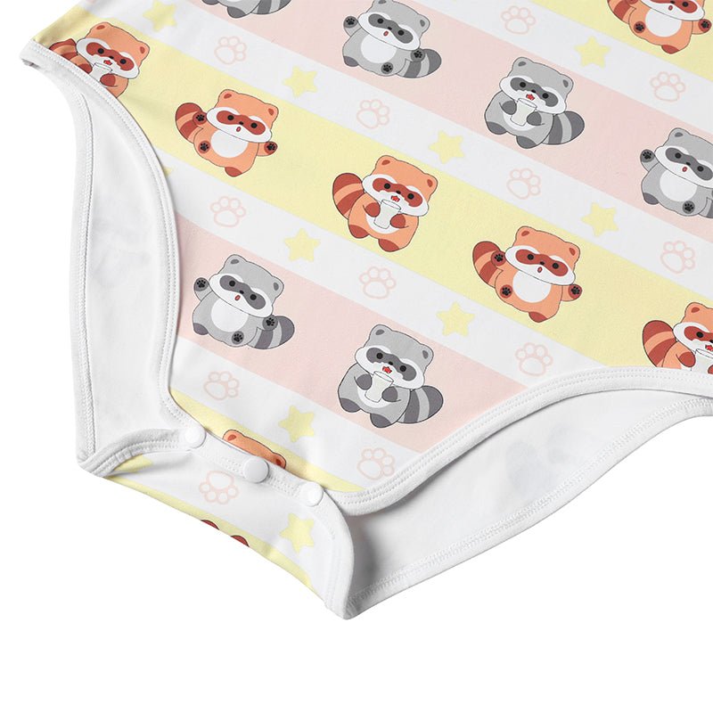 Landgenie Women Print Onesie -Raccoon - landofgenie