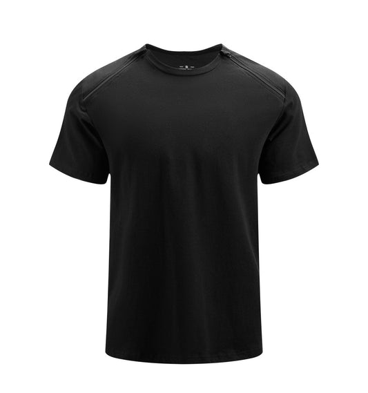 Landofgeni Unisex Port Shirts Post Shoulder Surgery Recovery Shirts - Black - landofgenie