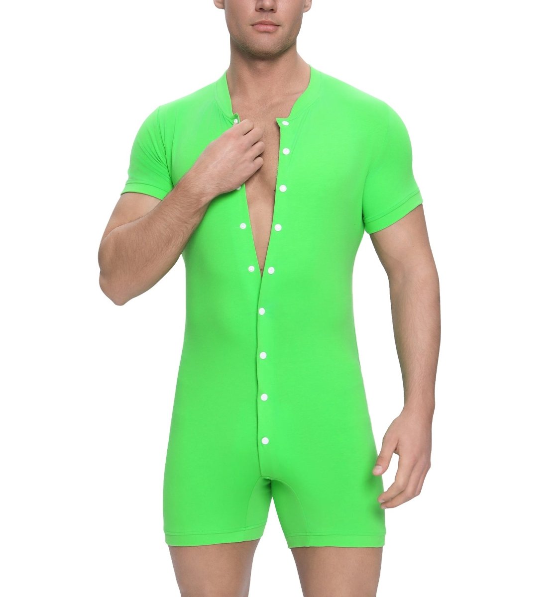 Landofgenie Adult Bodysuit Retro Onesie - Green - landofgenie