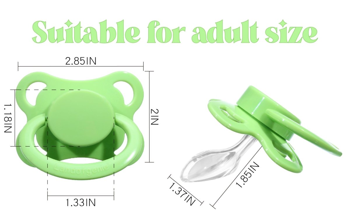 Landofgenie Adult Sized Pacifier - Bone Paci-Moon Green - landofgenie