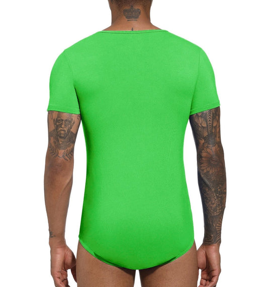 Landofgenie Basic Men Cotton Green Bodysuit - landofgenie