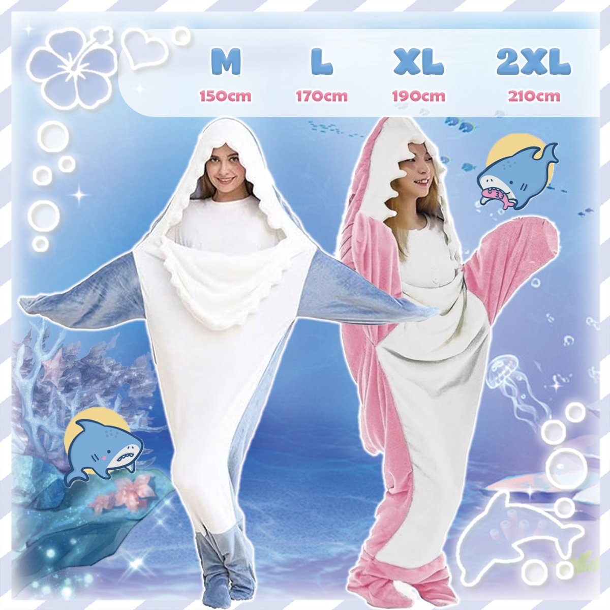Landofgenie Flannel Creative Shark Onesie - landofgenie