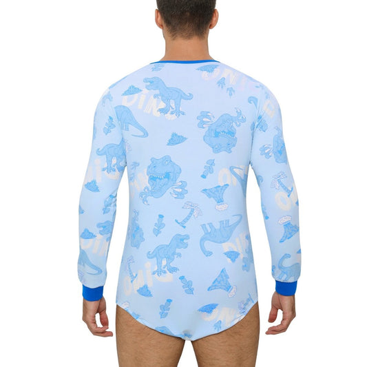 Landofgenie Long Sleeve Men Cotton Onesie - Dinosaur - landofgenie