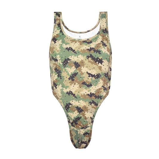 Landofgenie Men Camo Sleeveless Jumsuit - Camo Ochre - landofgenie