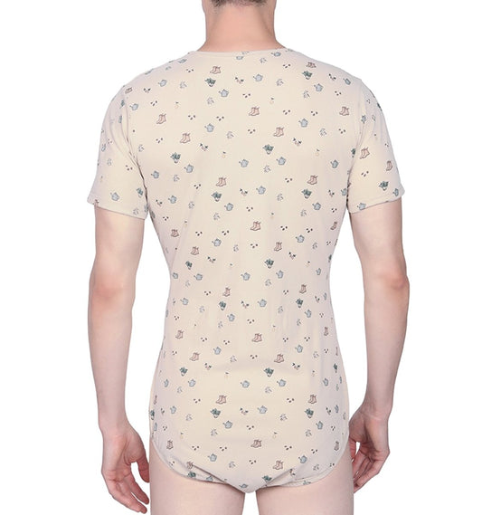 Landofgenie Men Print Onesie - Country Yards - landofgenie