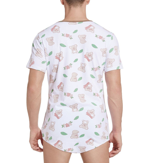 Landofgenie Men Print Onesie-Koala - landofgenie