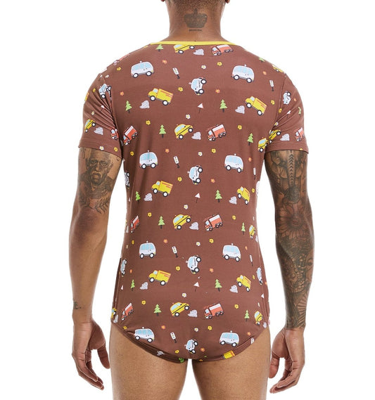 Landofgenie Men Print Onesie - Little Car - landofgenie