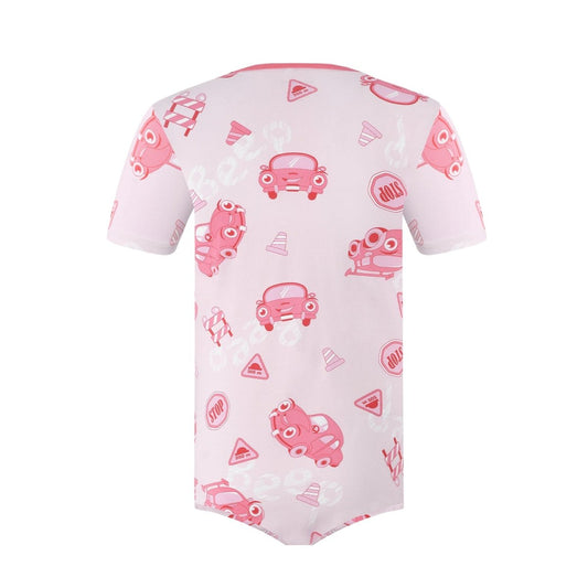 Landofgenie Men Print Onesie Snap Crotch - Car - landofgenie