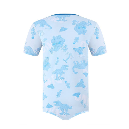 Landofgenie Men Print Onesie Snap Crotch - Dinosaur - landofgenie