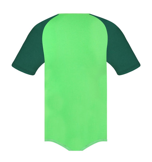 Landofgenie Men Raglan Sleeve Design Bodysuit - Green - landofgenie