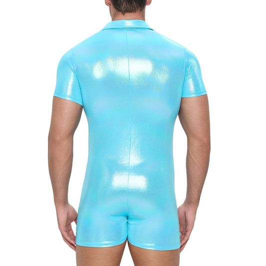 Landofgenie Men Trippy Neon Hawaiian Bodysuit Psychedelic - landofgenie