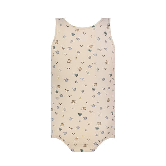 Landofgenie Mens Cotton Sleeveless Print Bodysuit - Country Yard - landofgenie