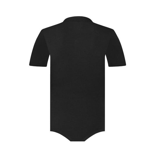 Landofgenie Mens Jumpsuit Polo Shirt Casual Style - Black - landofgenie