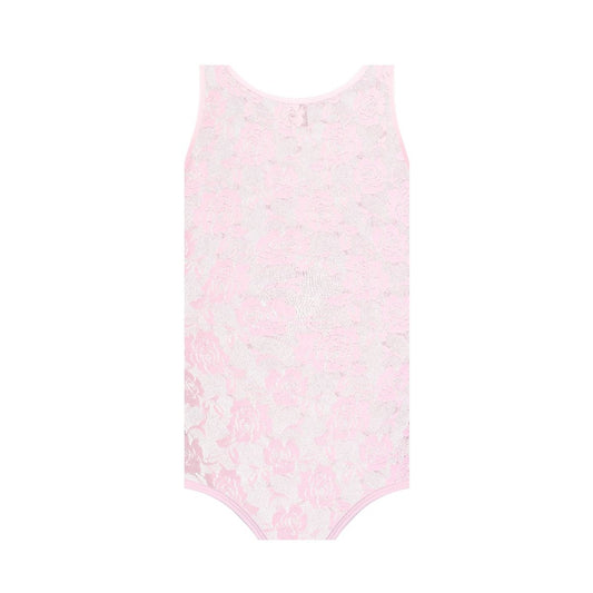 Landofgenie Mens Mesh Sleeveless Bodysuit - Follower Lace Pink - landofgenie