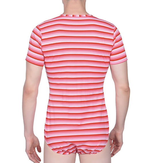 Landofgenie Mens Print Stripe Onesie -Punk Bunny - landofgenie