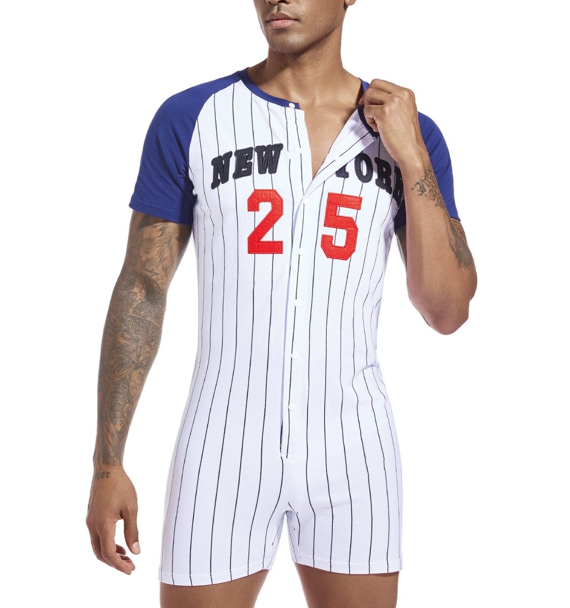 Landofgenie Mens Short Sleeve Onesie Piece Pajama - New York - landofgenie