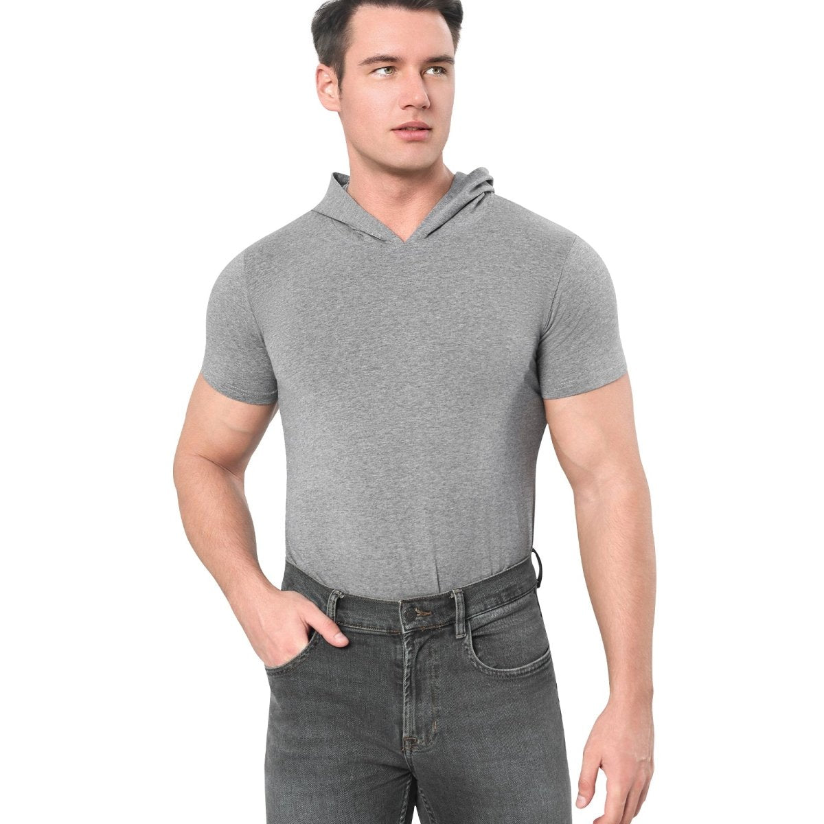 Landofgenie Mens Solid Hooded Onesie - Grey Color - landofgenie