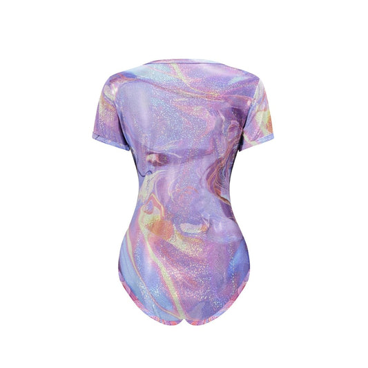 Landofgenie Women Metallic Print Onesie - Pink - landofgenie