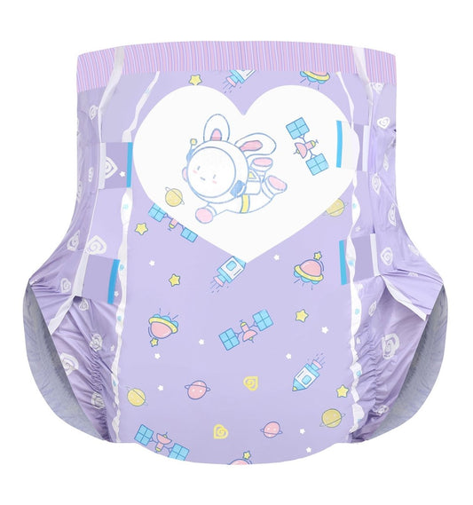 Landofgenie Adult ABDL Diapers Overnight Adult Diapers With 10 Pieces - Astronaut Bunny - landofgenie
