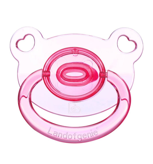 Landofgenie Adult Sized Gloss Pacifier - Pink & Blue Bear Paci - landofgenie
