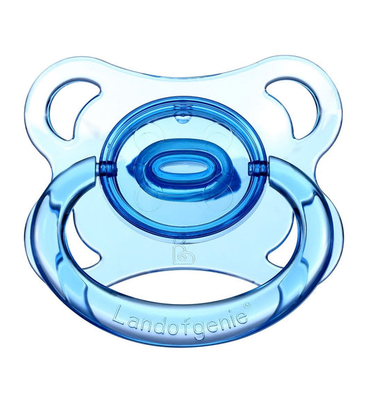 Landofgenie Adult Sized Gloss Pacifier - Pink & Blue Moon Paci - landofgenie