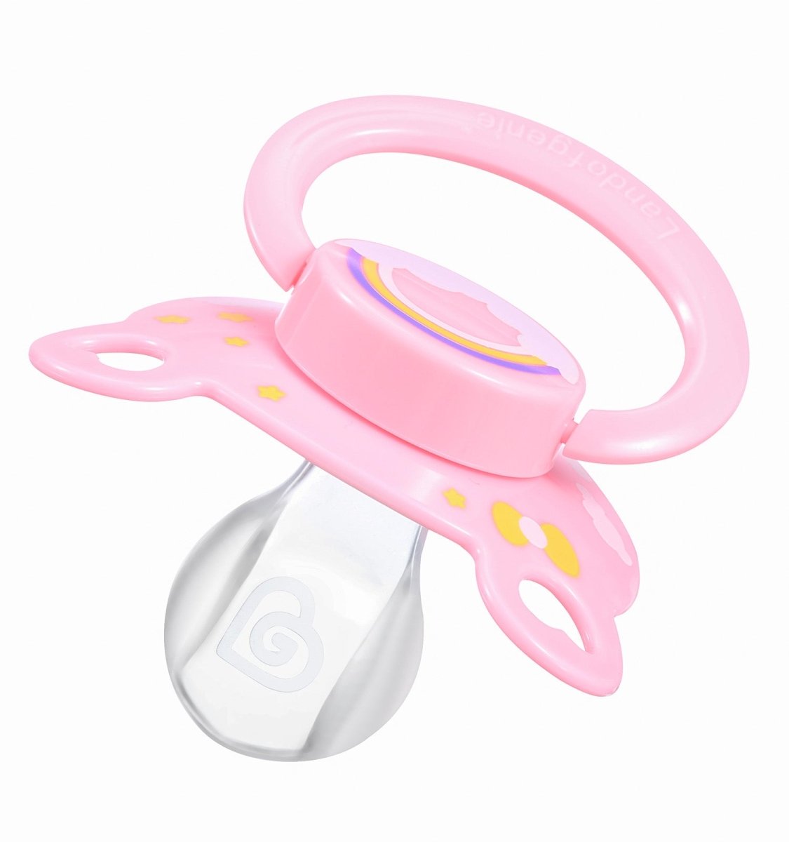 Landofgenie Adult Sized Print Pacifier - Pink & Purple Bear Paci - landofgenie