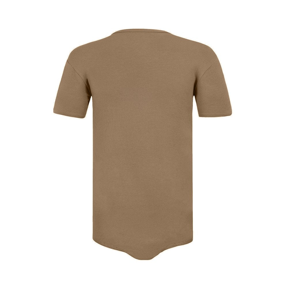 Landofgenie Basic Men Cotton Brown Bodysuit - landofgenie