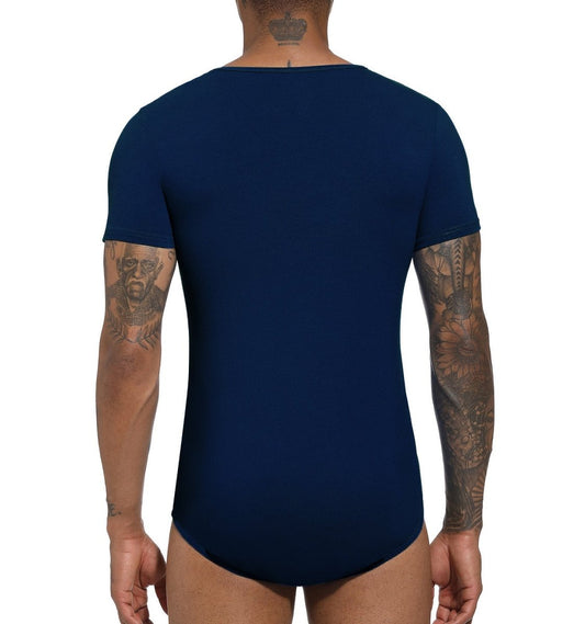 Landofgenie Basic Men Cotton Navy Bodysuit - landofgenie