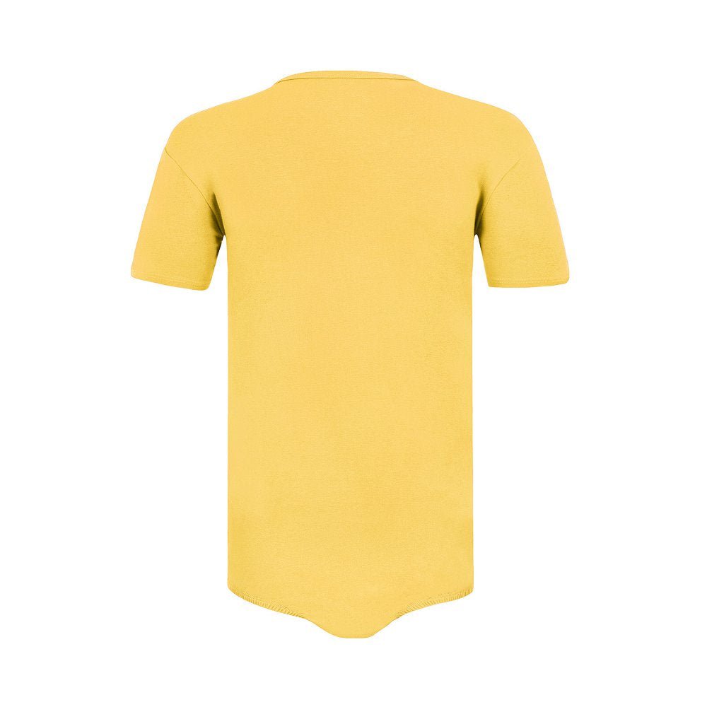 Landofgenie Basic Men Cotton Yellow Bodysuit - landofgenie