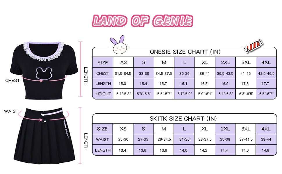 Landofgenie Daddy's Crop Top Puff Sleeve Scoop Neck Shirt Skirt Set - landofgenie