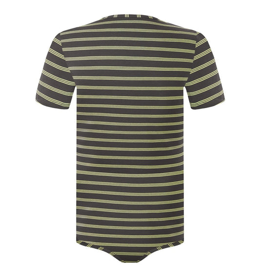 Landofgenie Mens Striped Onesie Short Sleeve Bodysuit - Basic Striped - landofgenie
