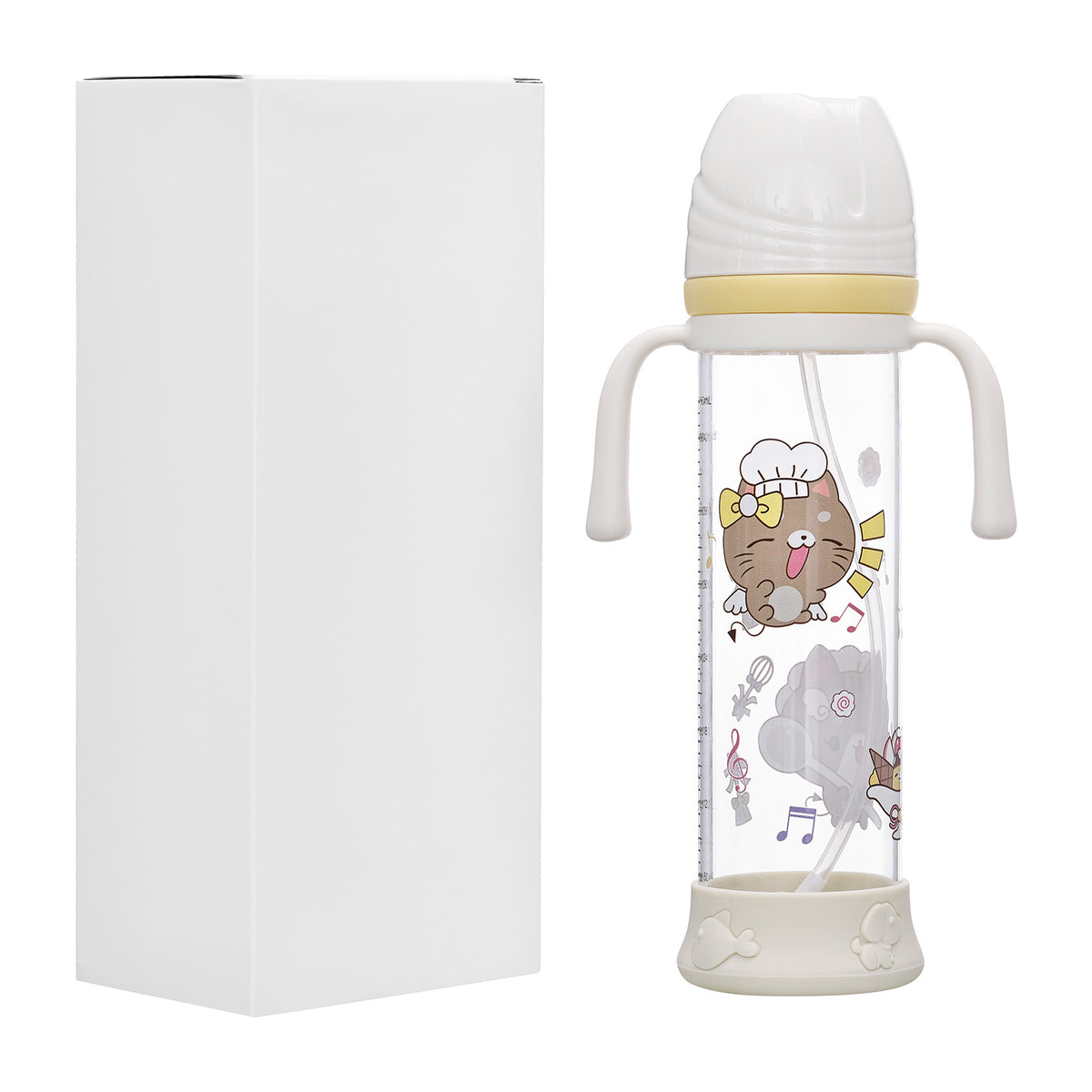 Landofgenie Cute Adult Glass Bottle - Baking Cats