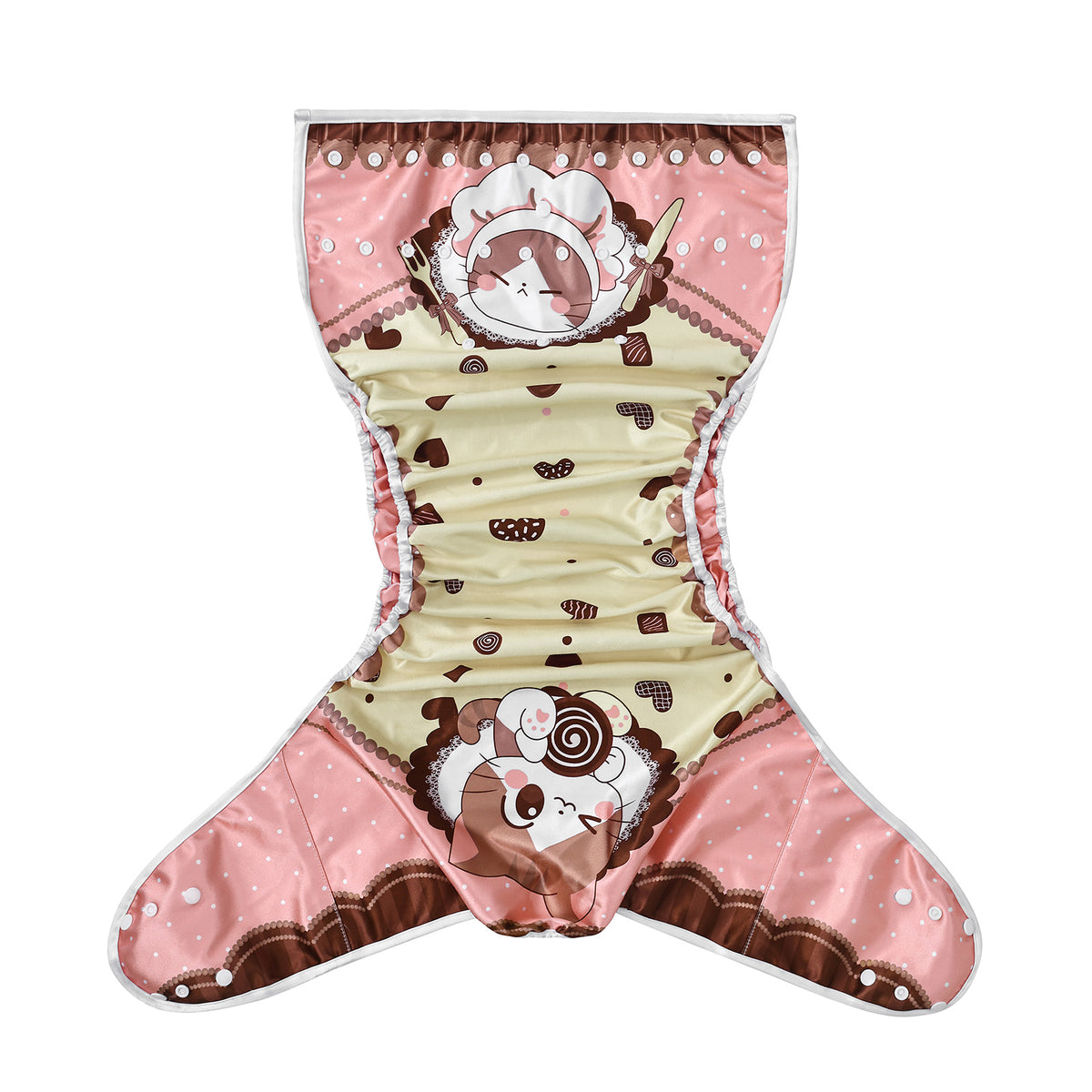 Landofgenie Cute ABDL Diaper Cover - Coffee Cat