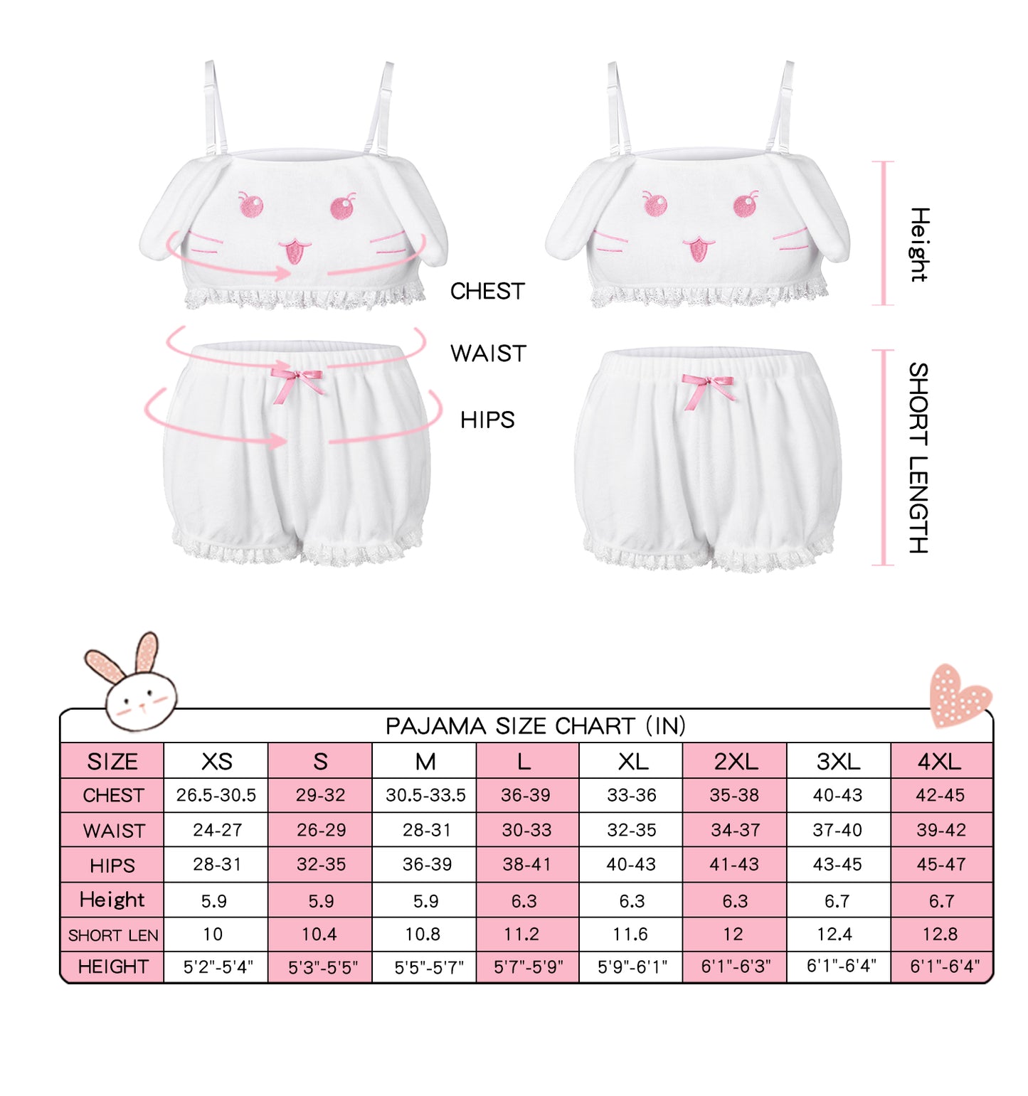 Landofgenie Kawaii Anime Cute Pajamas Set - Anime Cute Rabbit