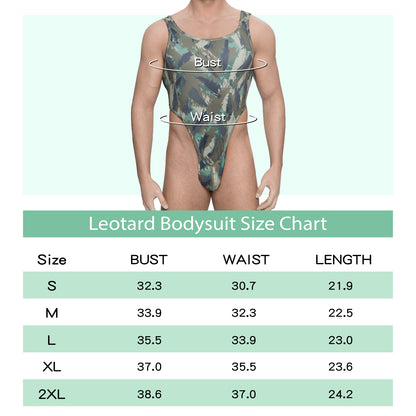Landofgenie Men Camo Sleeveless Jumsuit - Camo Green