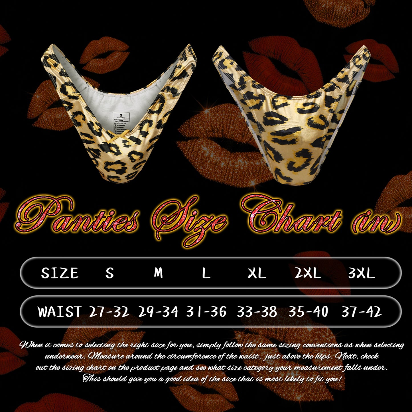 Landofgenie No gender hiding Thong Tucking Gaff Panties - Leopard print yellow