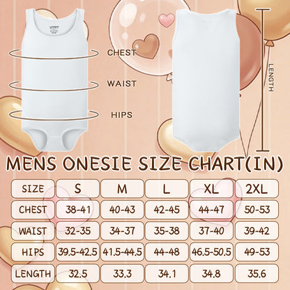 Landofgenie Mens Cotton Soft Ribbed Onesie - White