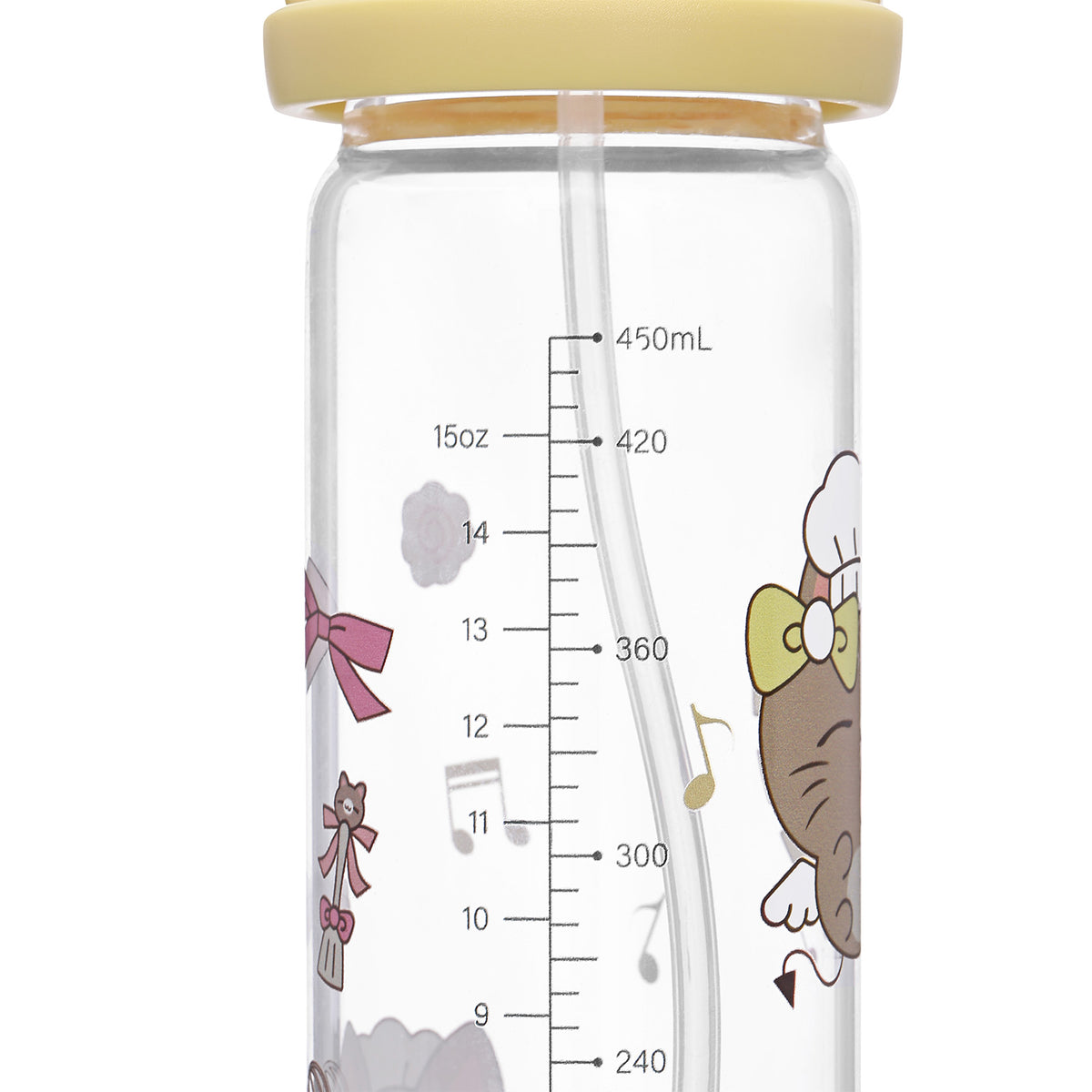 Landofgenie Cute Adult Glass Bottle - Baking Cats