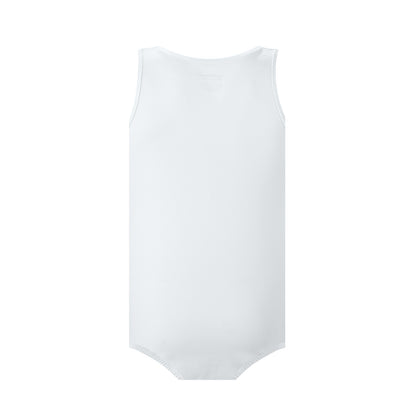 Landofgenie Mens Cotton Soft Ribbed Onesie - White