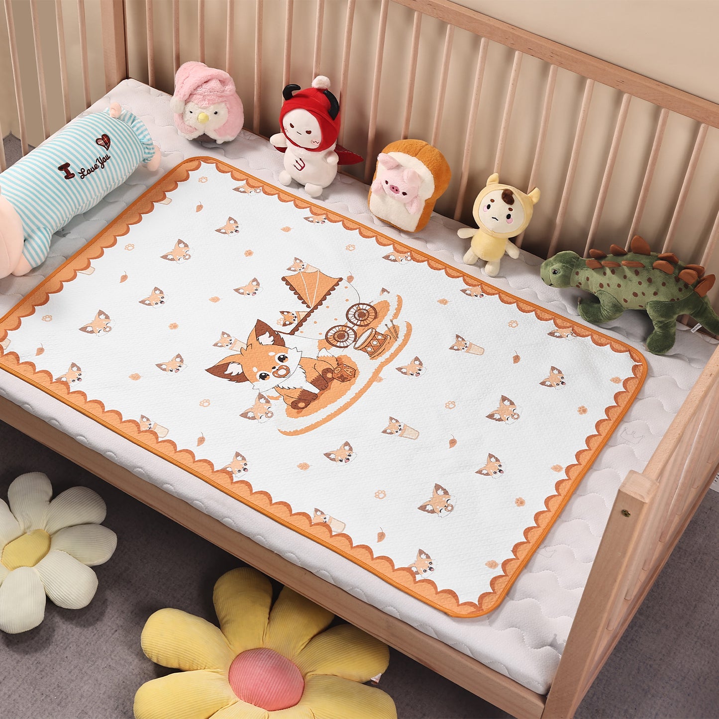 Landofgenie Adult Diaper Changing Pad 30 x 45.5 inches - Fox