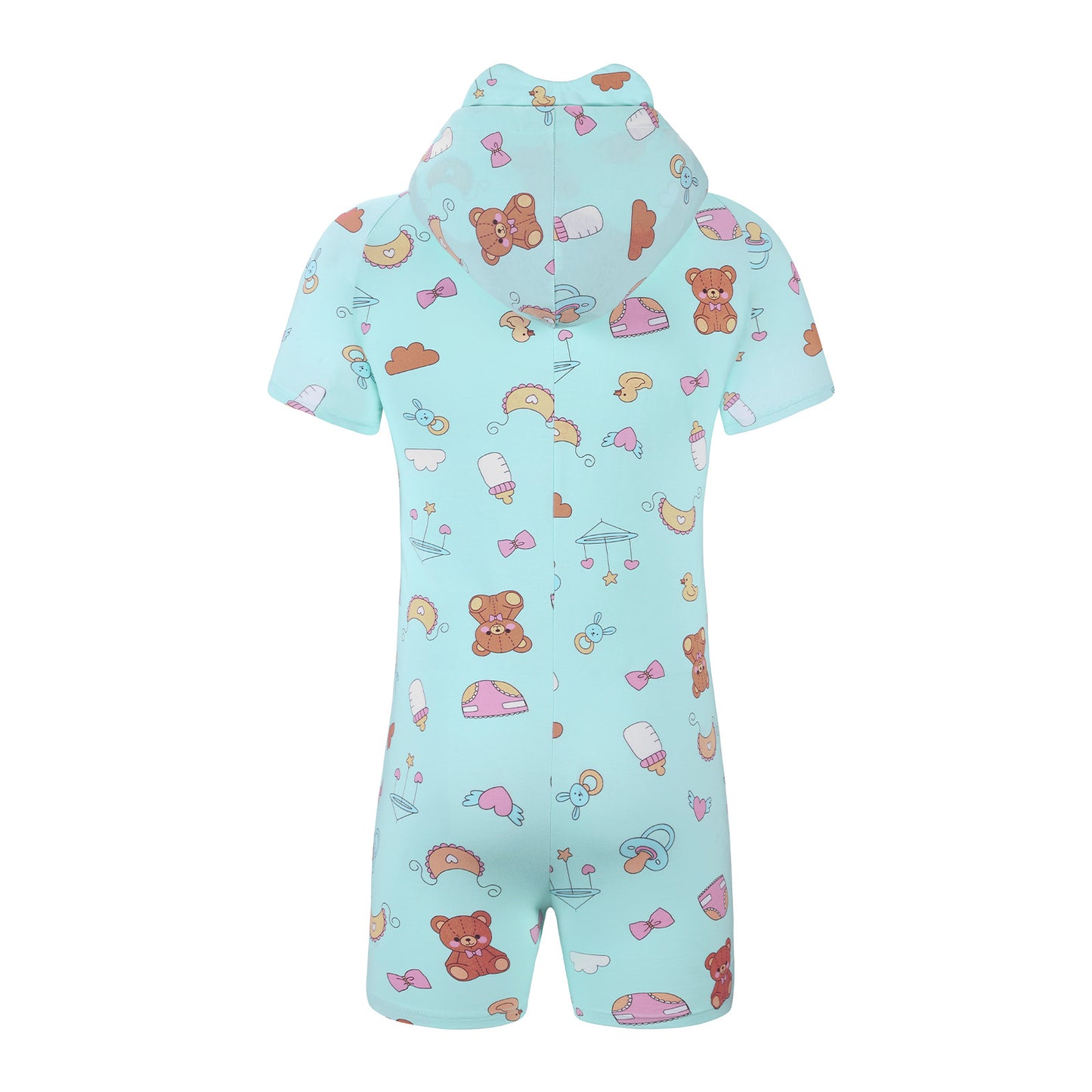Landofgenie Mens Solid Hooded Onesie - Little Space