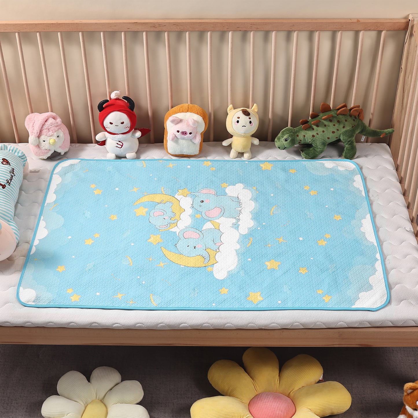 Landofgenie Adult Diaper Changing Pad 30 x 45.5 inches - Starry Sky Elephant