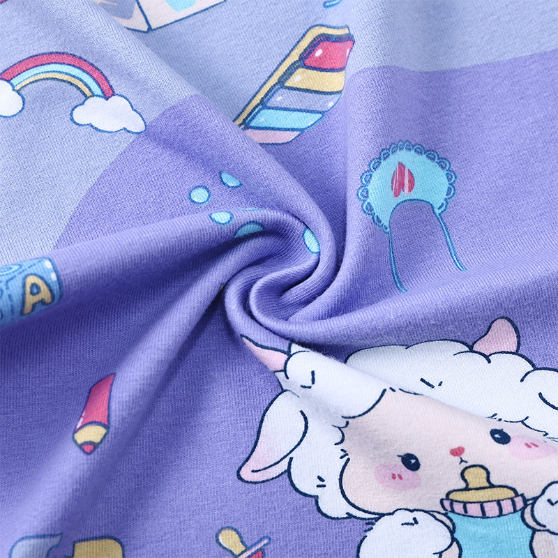 Landofgenie Mens Short Sleeve Onesie Piece Pajama - Lamb
