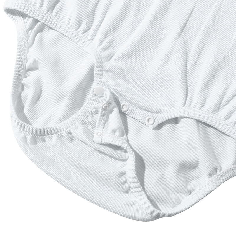 Landofgenie Mens Cotton Soft Ribbed Onesie - White