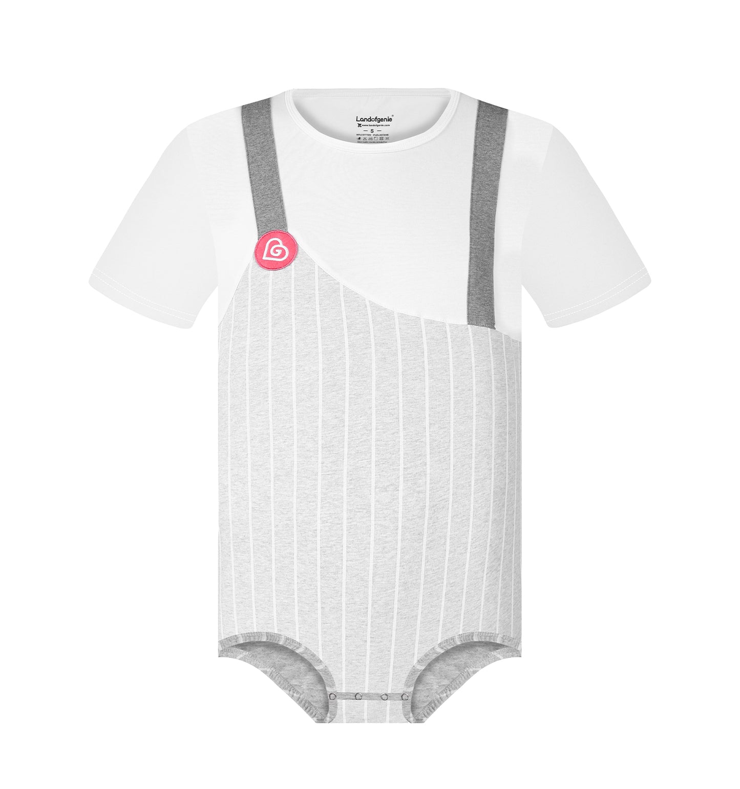 Landofgenie Men Print Onesie - Happy Stripe