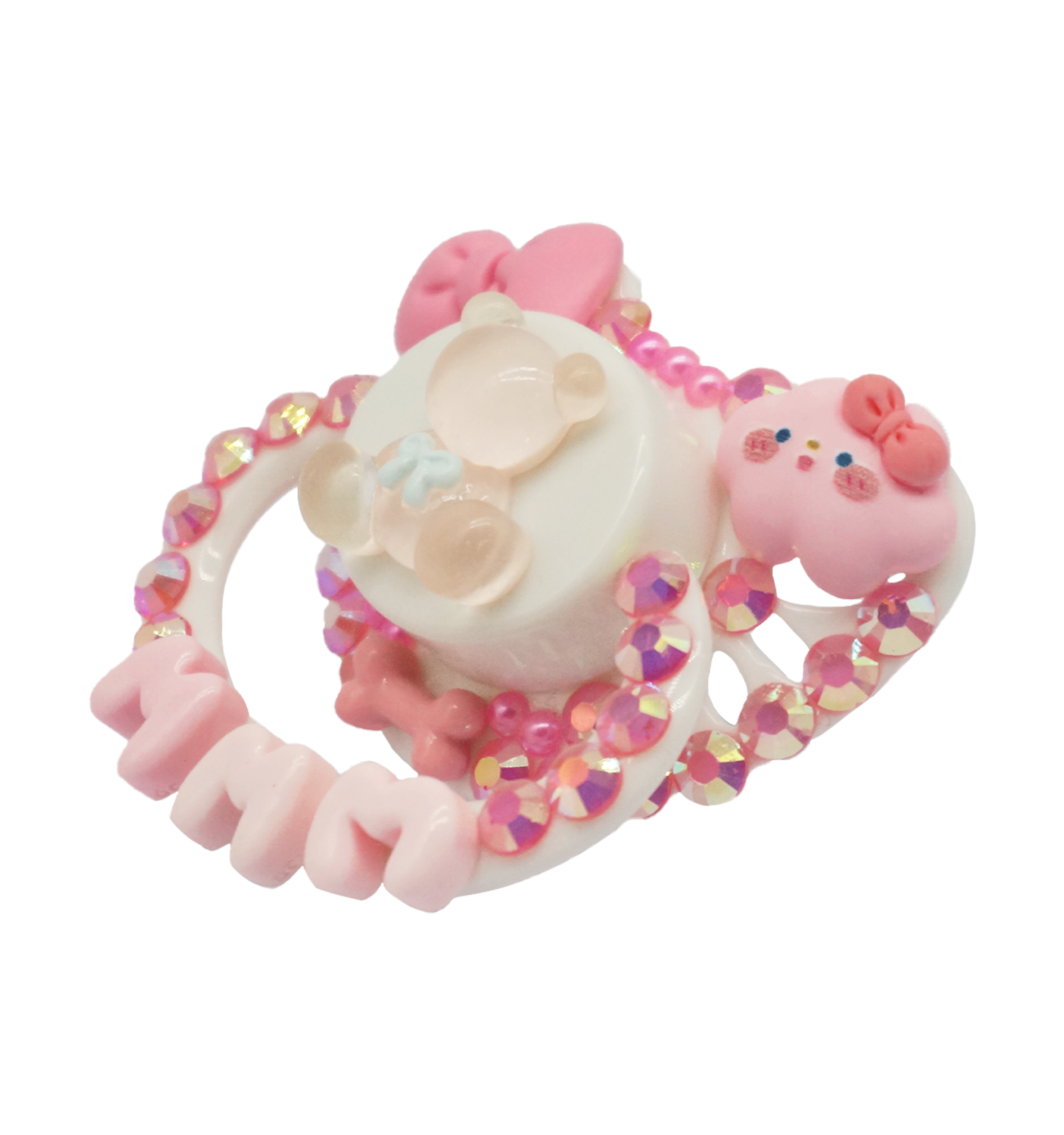Landofgenie Adult Sized Pacifier -Pink&White DIY Paci