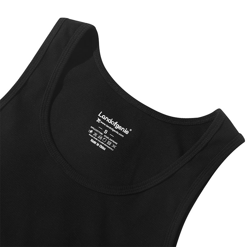 Landofgenie Mens Cotton Soft Ribbed Onesie - Black